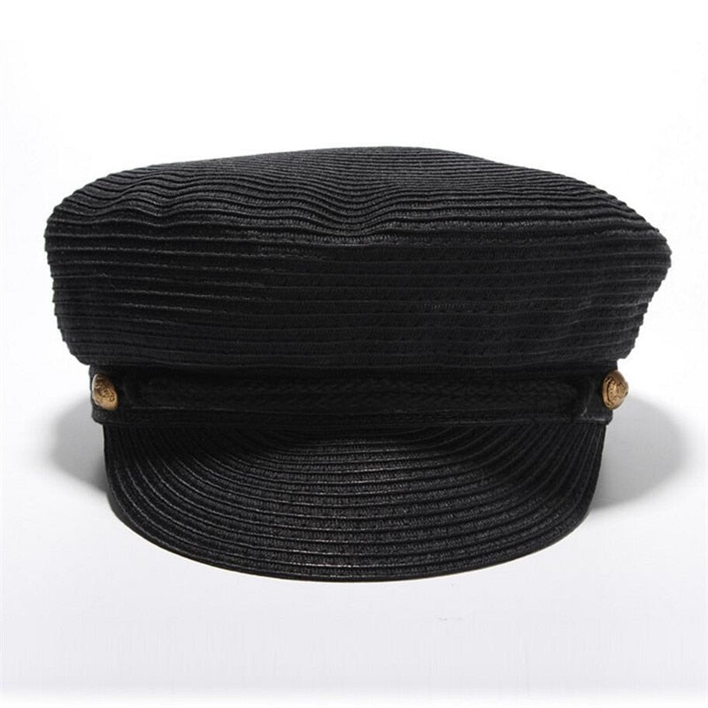 Boho Hat, Captain Cap, Artist White and Black