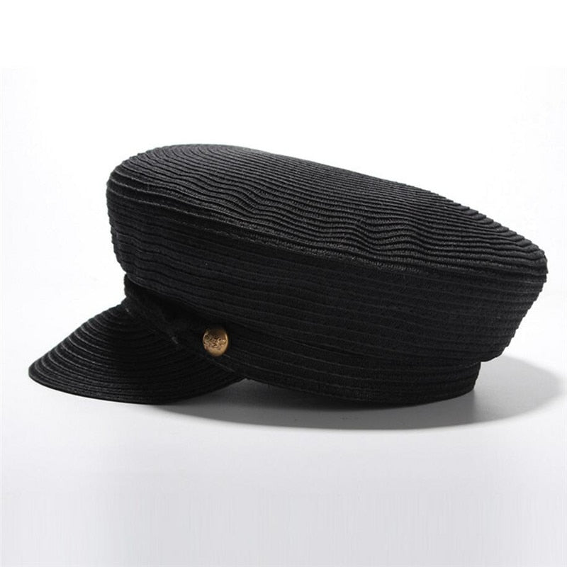 Boho Hat, Captain Cap, Artist White and Black