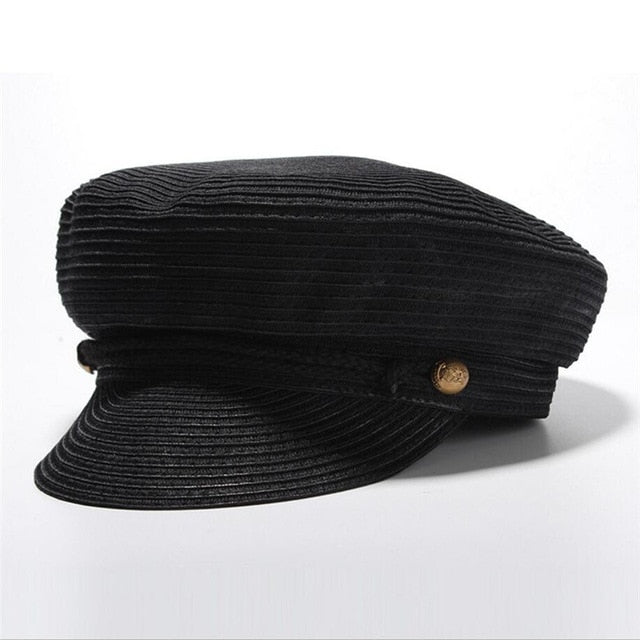 Boho Hat, Captain Cap, Artist White and Black