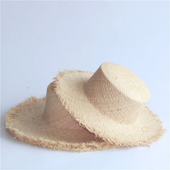 Boho Hat, Sun Hat, Beach Hat, Wide Brim Hat, Straw Hat, Natural Color