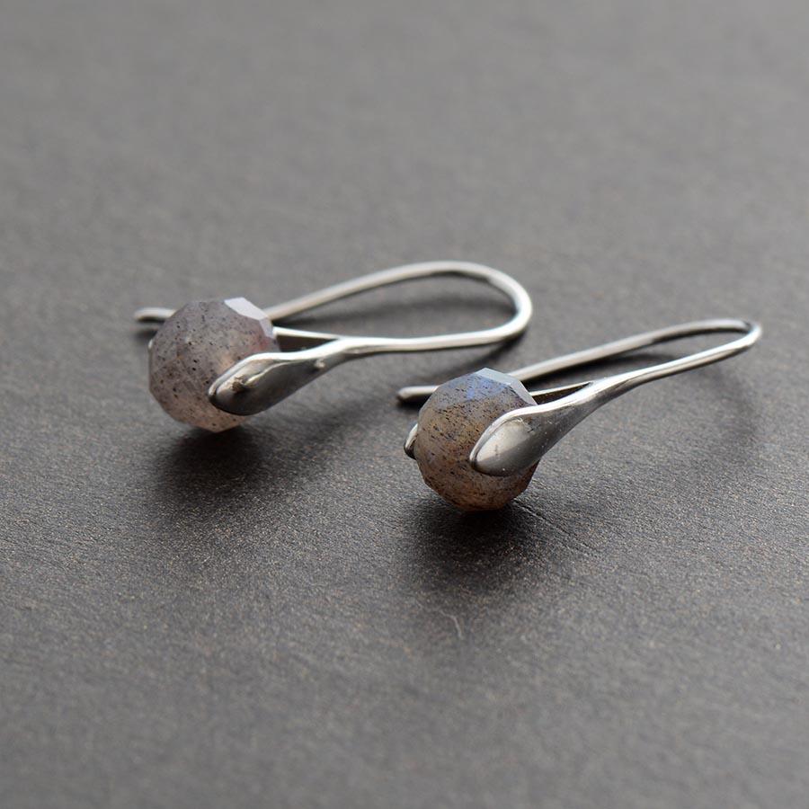 Boho Earrings, Dangle Earrings, Black Labradorite