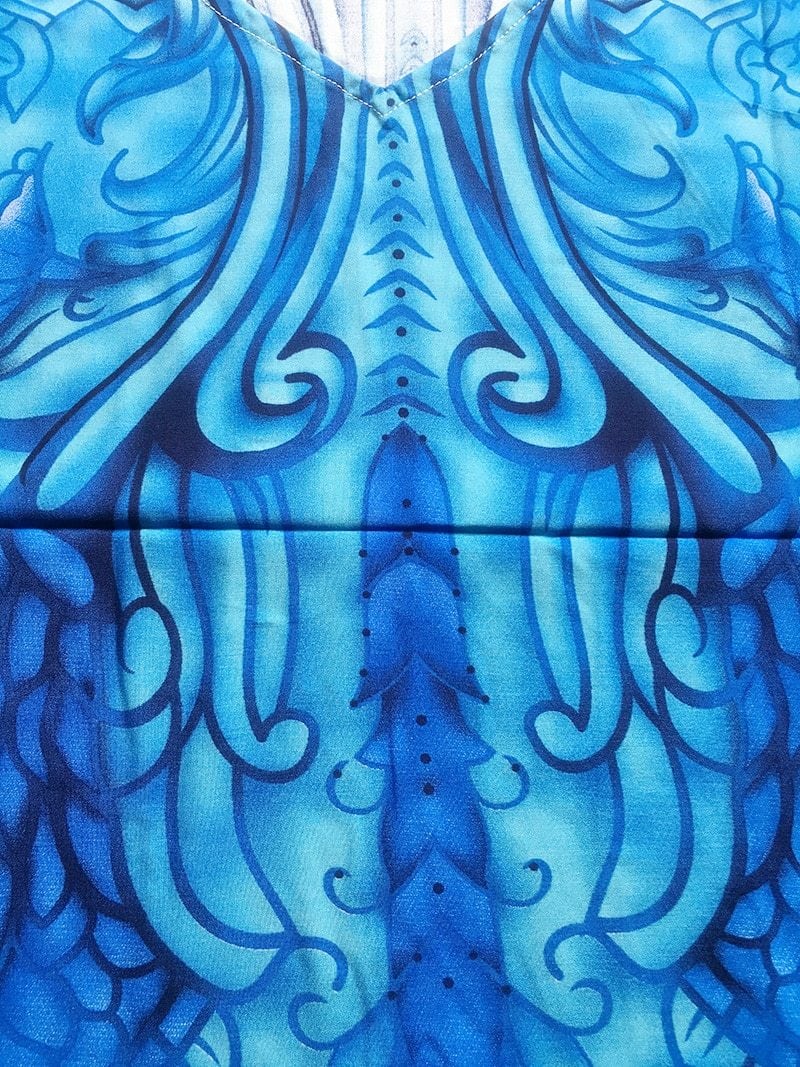 Maxi  Boho Dress, Beach Dress, Kaftan, Mandala Blue