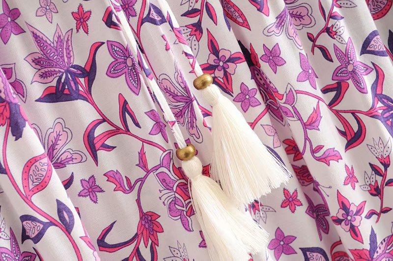 Gown Dress, Boho Maxi Dress, Loose Dress, Vintage in Pink