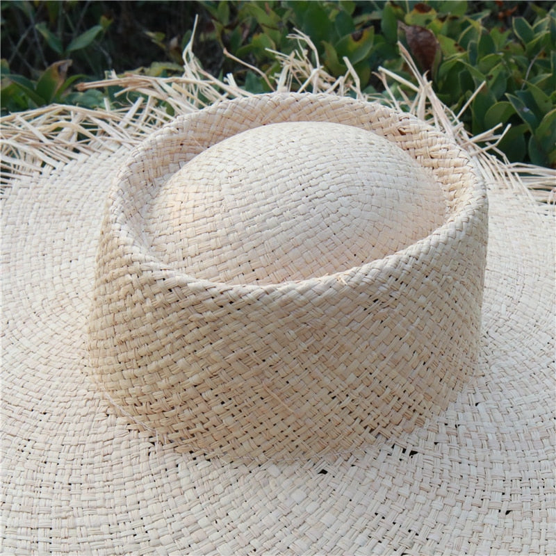 Boho Hat, Sun Hat, Beach Hat, Wide Brim Hat, Straw Hat, White Vanilla