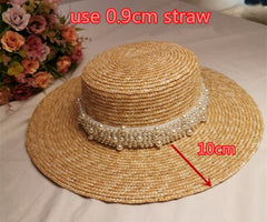 Boho Hat, Sun Beach Hat, Straw Bucket Hat, White Peal