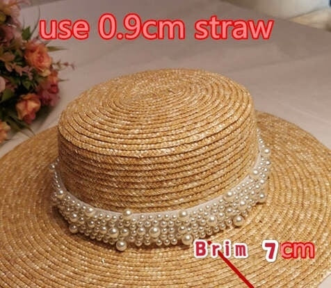 Boho Hat, Sun Beach Hat, Straw Bucket Hat, White Peal