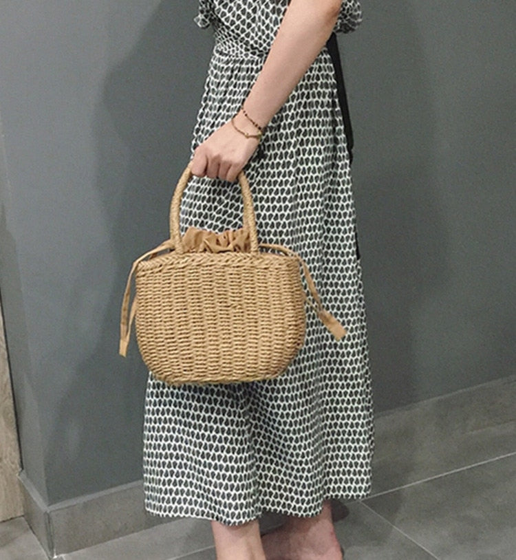 Boho Bag, Woven Straw Handbag, Arlo Bag