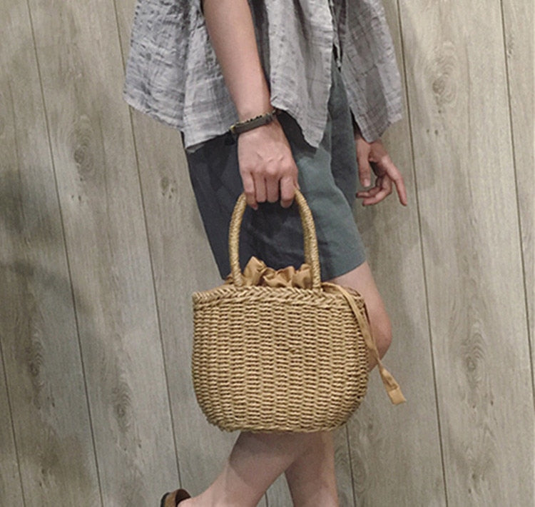 Boho Bag, Woven Straw Handbag, Arlo Bag