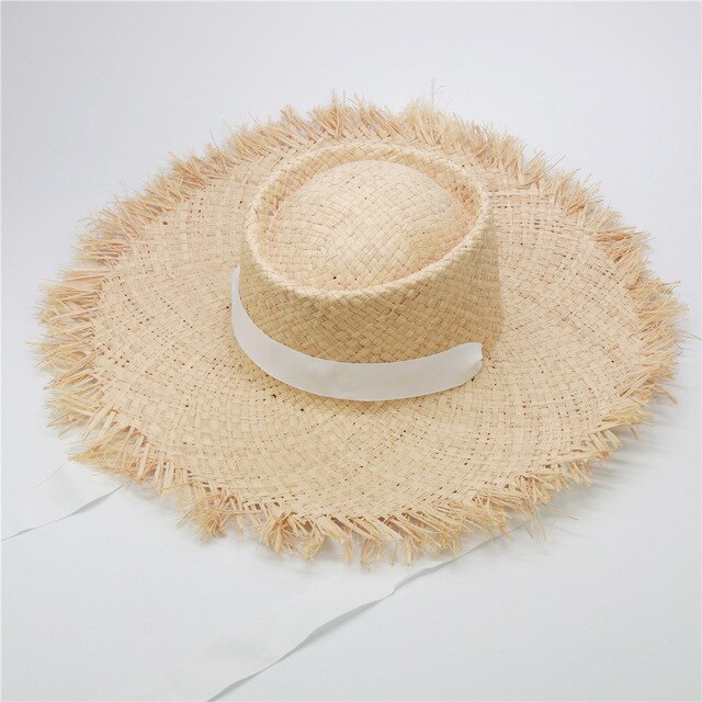 Boho Hat, Sun Hat, Beach Hat, Wide Brim Hat, Straw Hat, Sofia Black Ribbon