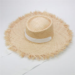 Boho Hat, Sun Hat, Beach Hat, Wide Brim Hat, Straw Hat, Sofia Black Ribbon