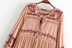 Gown Dress, Boho Maxi Dress, Loose Dress, Sahara in Dusty