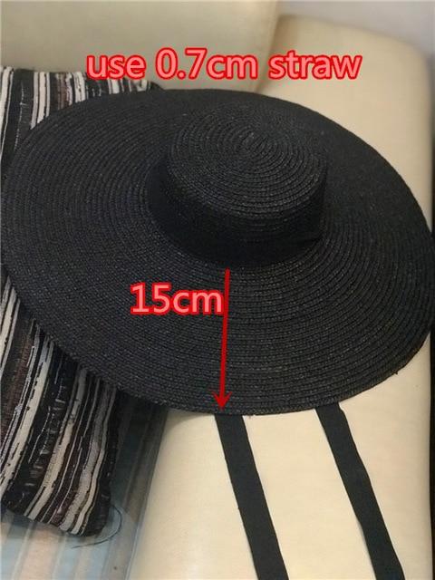 Boho Hat, Sun Hat, Beach Hat, Wide Brim Straw Hat 12,15,18 cm, Ribbon