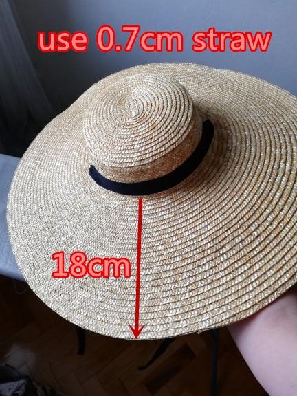 Boho Hat, Sun Hat, Beach Hat, Wide Brim Straw Hat 12,15,18 cm, Ribbon
