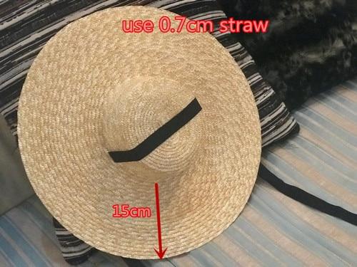 Boho Hat, Sun Hat, Beach Hat, Wide Brim Straw Hat 12,15,18 cm, Ribbon