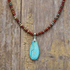 Boho Necklace, Choker Necklace, Jasper, Natural Stone