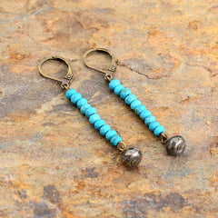 Boho Earrings, Dangle Earrings, Blue Black  Labradorite
