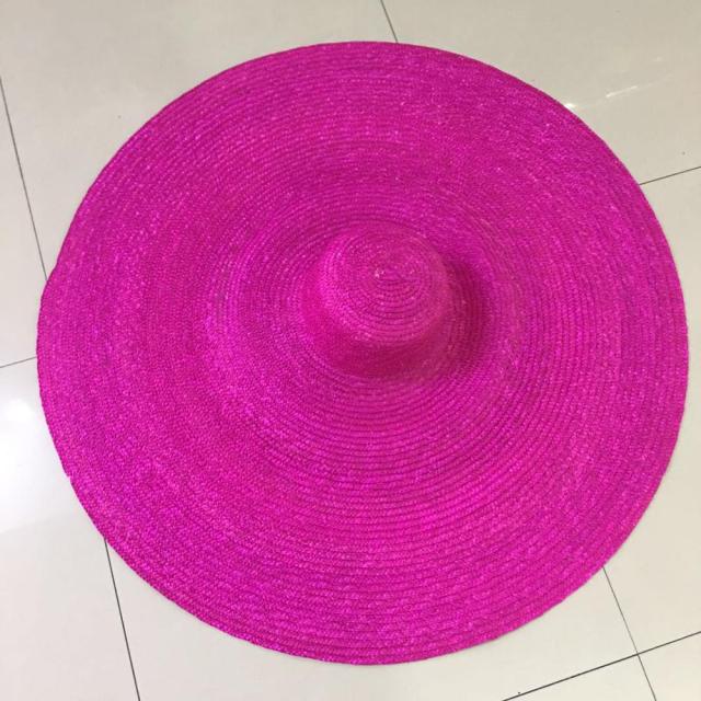 Boho Hat, Beach Hat, Extra Wide Brim Straw Hat, Anna Breeze in Black and Beige, High Quality (Straw, 35 cm)