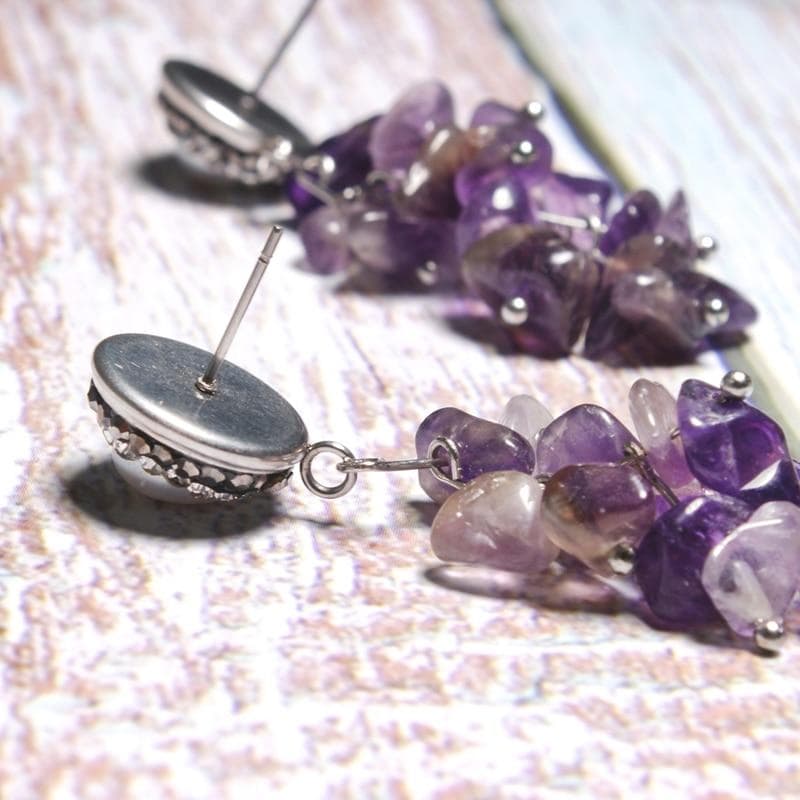 Boho Earrings, Dangle Earrings, Lavender Purple