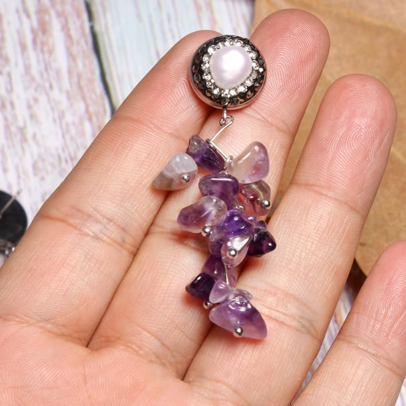 Boho Earrings, Dangle Earrings, Lavender Purple