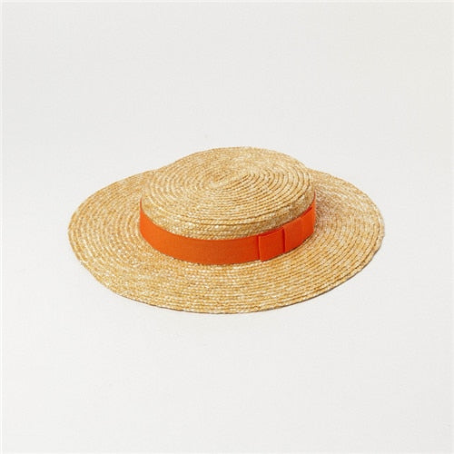 Boho Hat, Sun Hat, Beach Hat, Wide Brim Straw Hat 7 cm, Ellie Black Ribbon