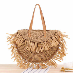Boho Bag, Woven Straw Handbag, Rosalyn Tote