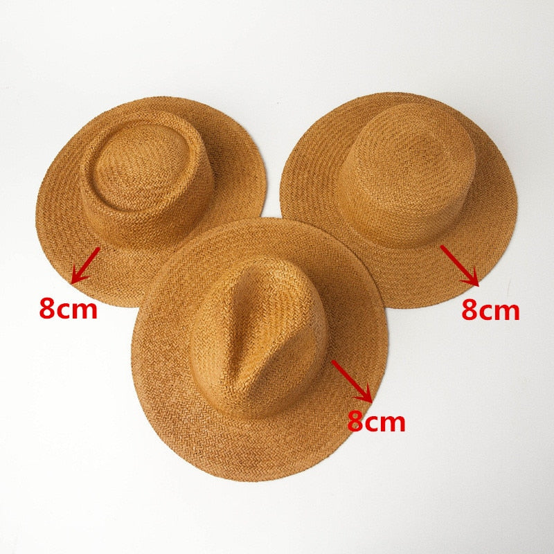 Boho Hat, Sun Hat, Beach Hat, Grass Fedora Hat, Hannah Sweet Caramel Brown
