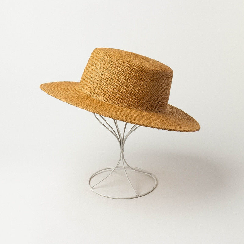 Boho Hat, Sun Hat, Beach Hat, Grass Fedora Hat, Hannah Sweet Caramel Brown