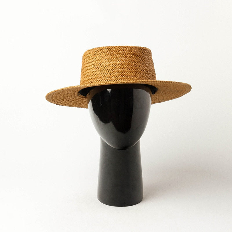 Boho Hat, Sun Hat, Beach Hat, Grass Fedora Hat, Hannah Sweet Caramel Brown