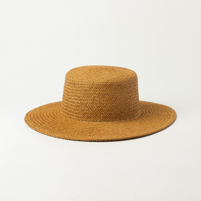 Boho Hat, Sun Hat, Beach Hat, Grass Fedora Hat, Hannah Sweet Caramel Brown