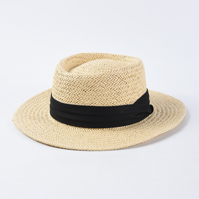 Boho Hat, Sun Hat, Beach Hat, Straw Hat, Bucket Hat, White, Green and 6 colors Ribbon