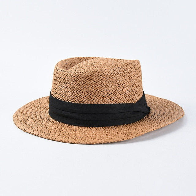 Boho Hat, Sun Hat, Beach Hat, Straw Hat, Bucket Hat, White, Green and 6 colors Ribbon