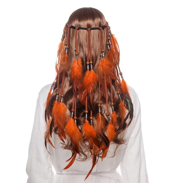 Boho Feather Headband, Gypsy Dream