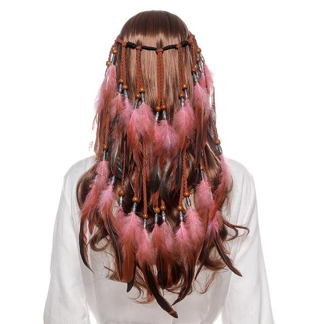 Boho Feather Headband, Gypsy Dream