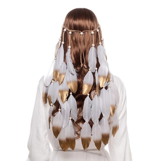 Boho Feather Headband, Gypsy Dream