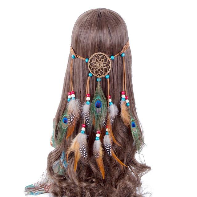 Boho Feather Headband, Gypsy Dream