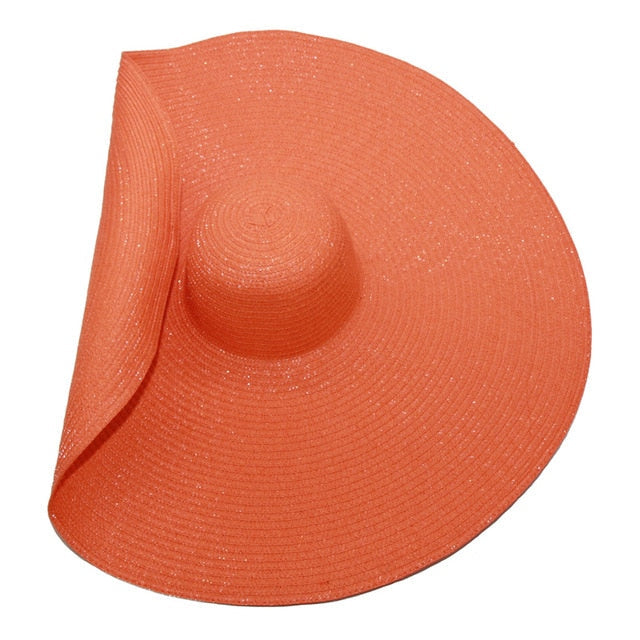 Boho Hat, Sun Hat, Beach Hat, Extra Large Wide Brim, Straw Hat, Beige, White, Black and more 20 colors,  (Soft, 26 cm)