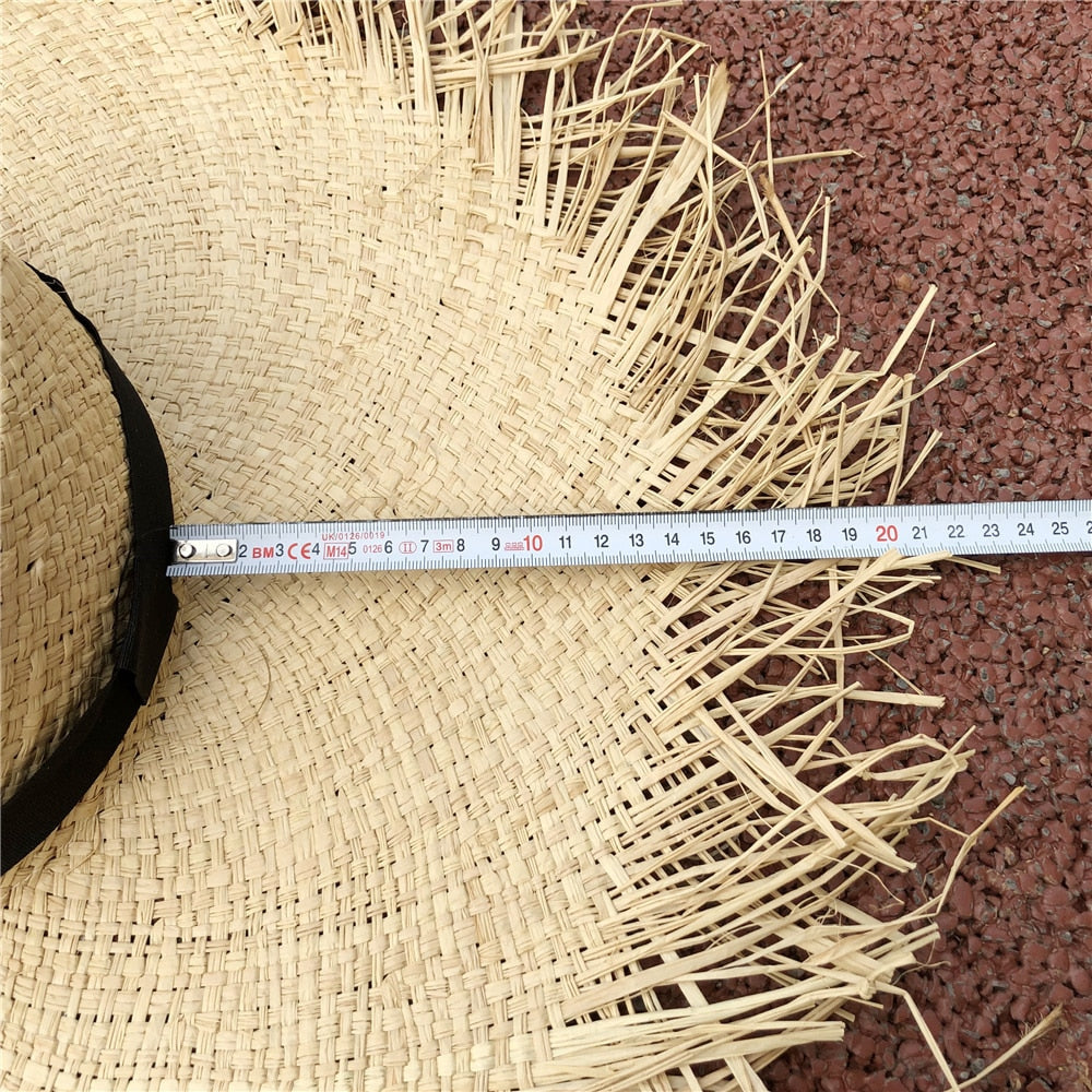 Boho Hat, Sun Hat, Beach Hat, Wide Brim Hat, Straw Hat, Black Ribbon