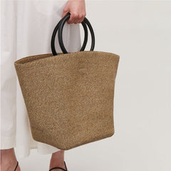 Boho Bag, Woven Straw Handbag, Andres Bag