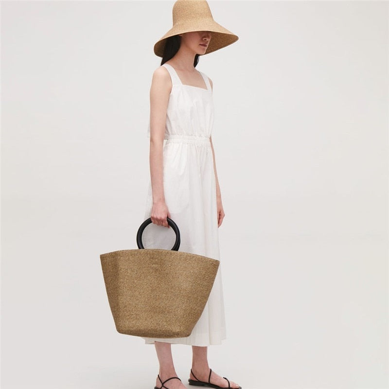 Boho Bag, Woven Straw Handbag, Andres Bag
