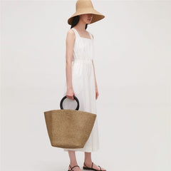 Boho Bag, Woven Straw Handbag, Andres Bag