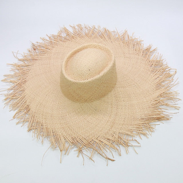 Boho Hat, Sun Hat, Beach Hat, Wide Brim Hat, Straw Hat, Beige Hawai