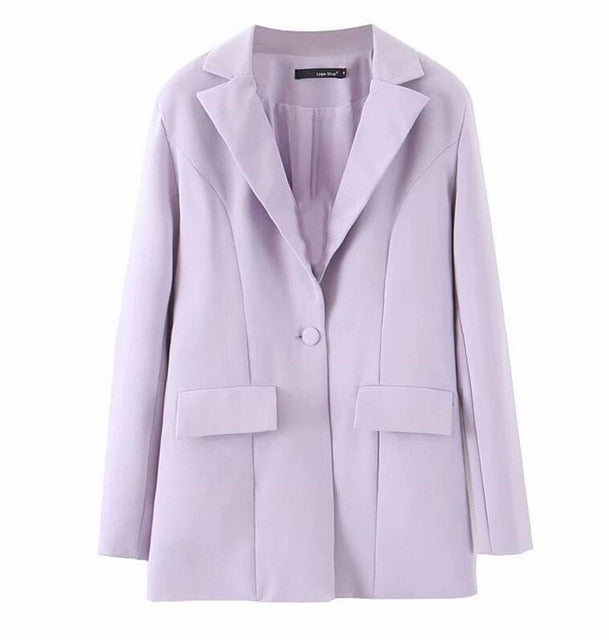 Vintage 2 Pieces Set, Matching Blazer and Short, Frida Purple Lavender