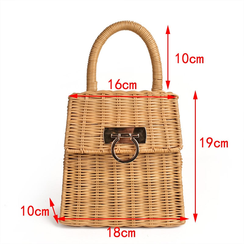 Boho Bag, Woven Straw Handbag, Vida Bag