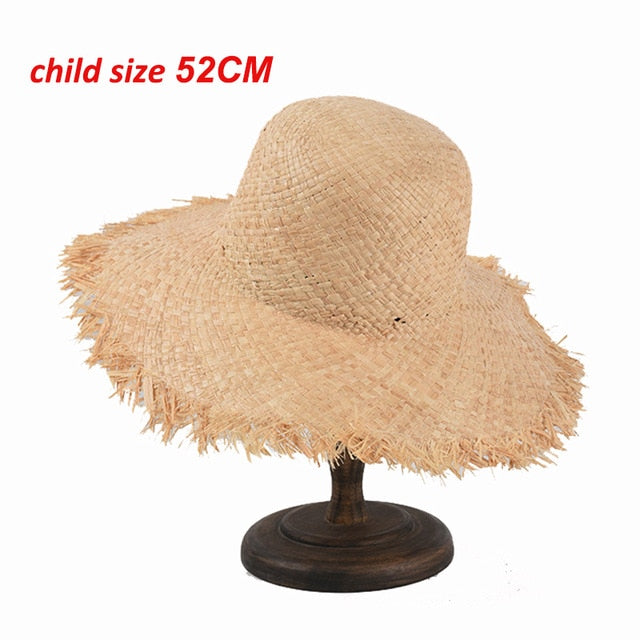Boho Hat, Sun Hat, Beach Hat, Wide Brim Hat, Straw Hat, Natural Color