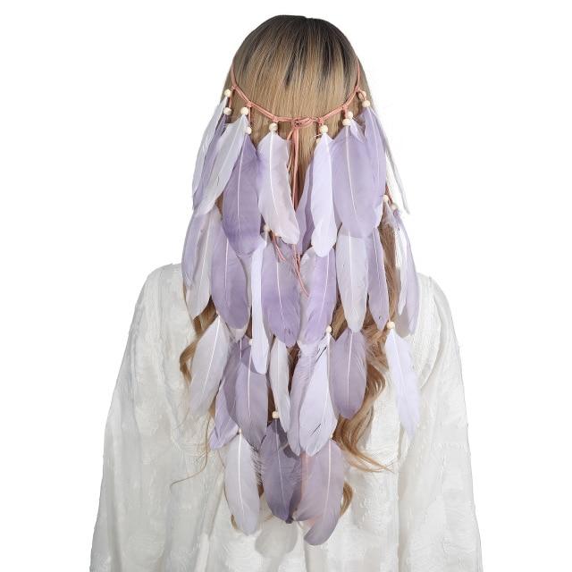 Boho Feather Headband, Gypsy Dream