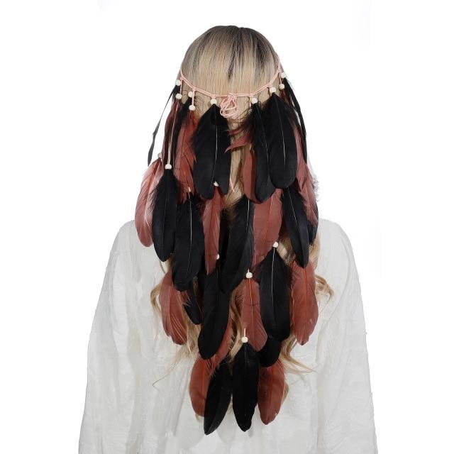 Boho Feather Headband, Gypsy Dream