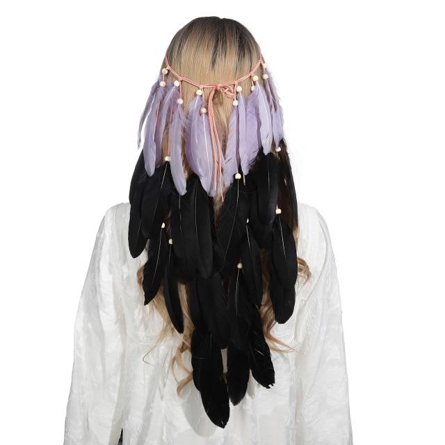 Boho Feather Headband, Gypsy Dream