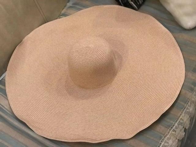 Boho Hat, Sun Hat, Beach Hat, Extra Large Wide Brim, Straw Hat, 4 colors (Soft, Brim 20, 25, 30, 35, 40 cm)
