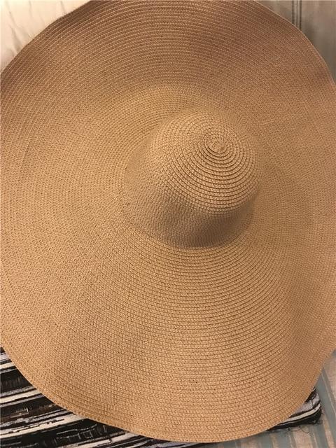 Boho Hat, Sun Hat, Beach Hat, Extra Large Wide Brim, Straw Hat, 4 colors (Soft, Brim 20, 25, 30, 35, 40 cm)