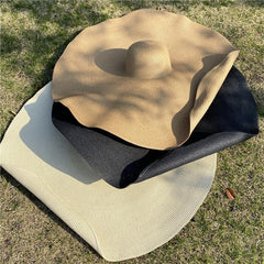 Boho Hat, Sun Hat, Beach Hat, Extra Large Wide Brim, Straw Hat, 4 colors (Soft, Brim 20, 25, 30, 35, 40 cm)
